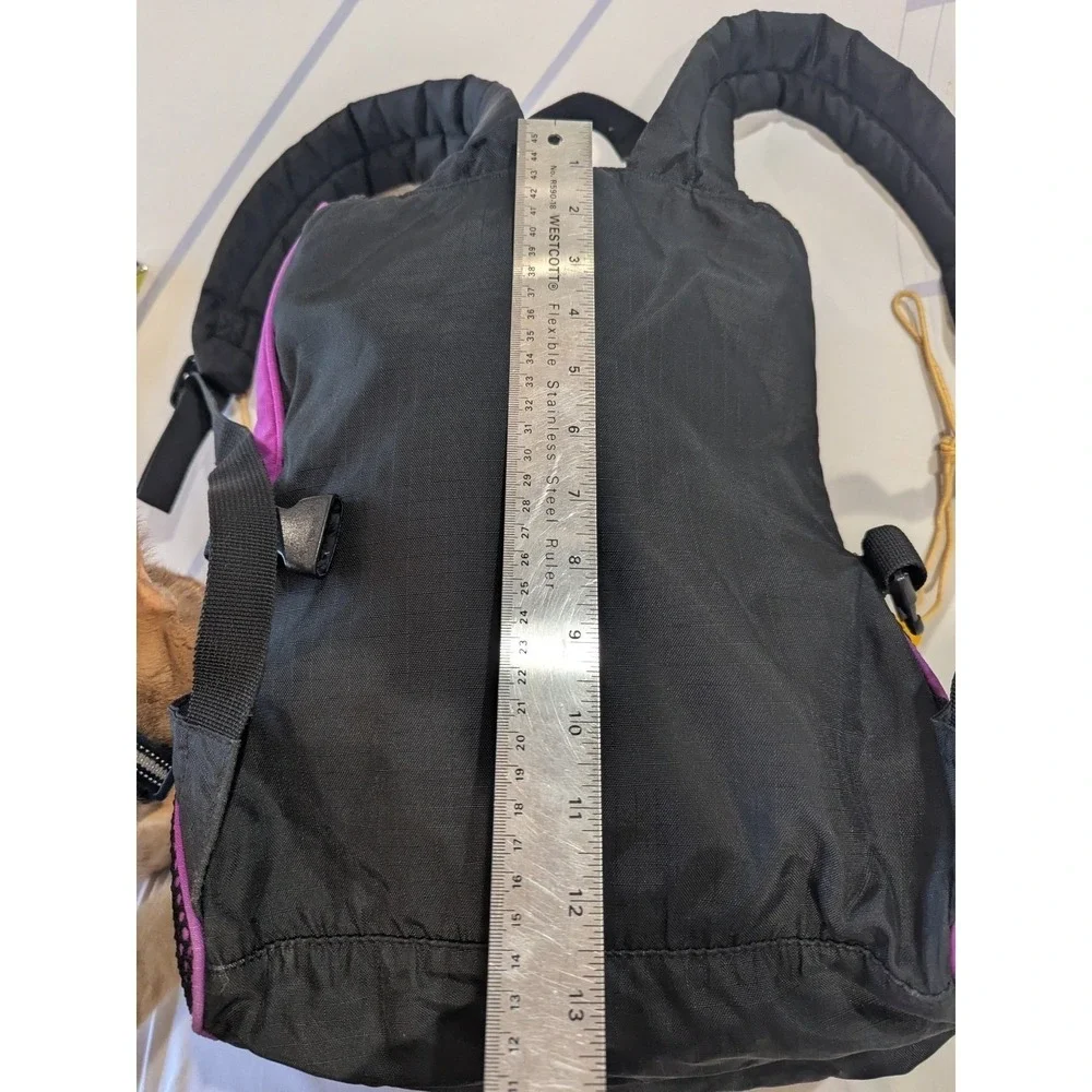 Vintage Lands' End Backpack Purple Black 1990s Hiking Daypack Y2K